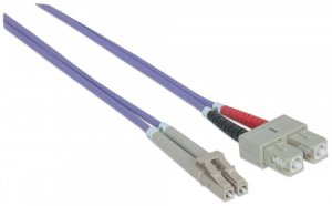 Intellinet Network Solutions Patchcord światłowodowy LC/SC OM4 50/125um Duplex Multimode, 3m, fioletowy (750936) 2