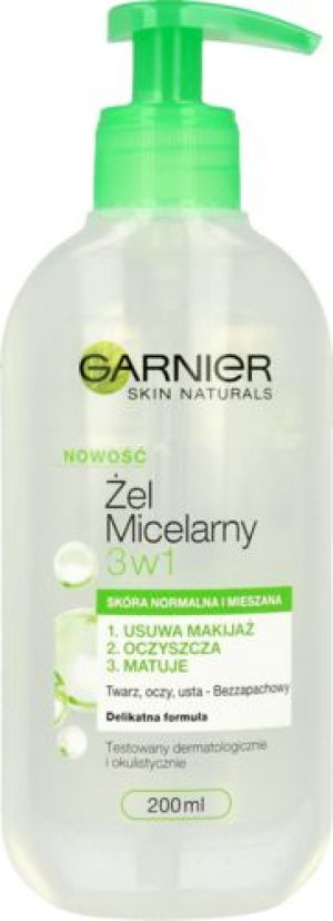 Garnier Skin Naturals żel micelarny 3w1 skóra normalna i mieszana 200ml 1