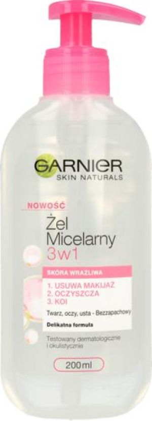 Garnier Skin Naturals żel micelarny 3w1 skóra wrażliwa 200ml 1