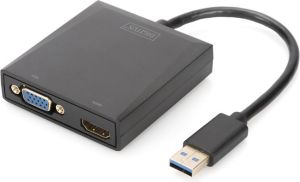 Adapter USB Digitus USB HDMI D-Sub (VGA), Czarny (DA-70843) 1