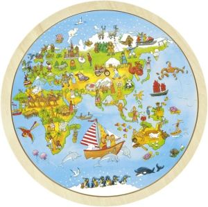 Goki Dwustronne puzzle Poznaj świat z Peggy Diggledey (57479) 1