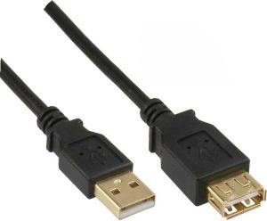 Kabel USB MicroConnect USB-A - USB-A 5 m Czarny (USBAAF5G) 1