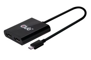 Stacja/replikator Club 3D USB-C - DisplayPort x2 Czarny  (CSV-1545) 1