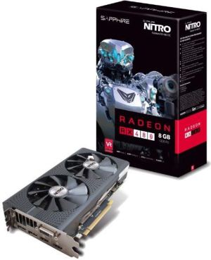 Karta graficzna Sapphire Radeon RX 480 Nitro 8G GDDR5 (256 Bit) 2xHDMI, DVI-D, 2xDP, BOX (11260-20-20G) 1