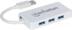 HUB USB Manhattan 1x RJ-45  + 3x USB-A 3.0 (507578) 2