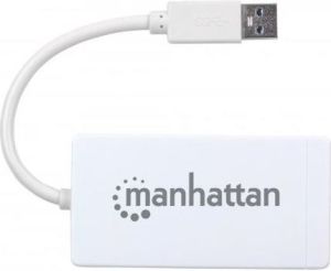 HUB USB Manhattan 1x RJ-45  + 3x USB-A 3.0 (507578) 3