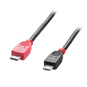 Kabel USB Lindy microUSB - microUSB 1 m Czarny (31759) 1