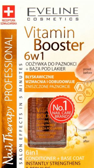 Eveline Nail Therapy Lakier odżywka Vitamin Booster 6w1 12ml 1