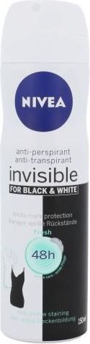 Nivea Invisible Black & White Antiperspirant Spray Fresh 150ml 1