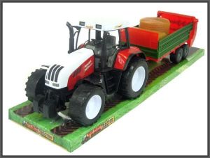 Hipo Traktor z przyczepą pod kloszem (CM085A) 1