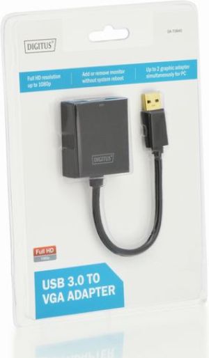 Adapter USB Digitus USB - VGA Czarny  (DA-70840) 4