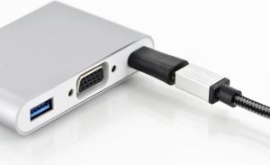 Adapter USB Ednet USB-C - microUSB Czarny  (84327) 5