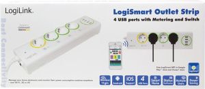 Listwa zasilająca LogiLink 4 gniazd 1.5m 4xUSB biały (PA0130) 6