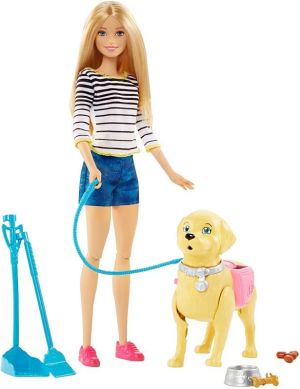 Lalka Barbie Mattel BARBIE Spacer z pieskiem czyścioszkiem (DWJ68) 2