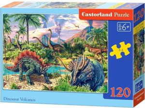 Castorland Puzzle Dinozaury przy wulkanach 120 elementów (30615676) 1