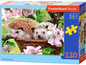 Castorland Puzzle Jeże wiosną 120 elementów (229481) 1