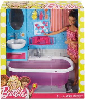 Mattel BARBIE Mebelki + Lalka, Łazienka (DVX51/DVX53) 1
