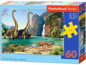 Castorland Puzzle W świecie dinozaurów 60 elementów (229448) 1