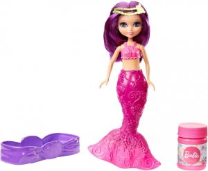 Lalka Barbie Mattel Dreamtopia - Bąbelkowe małe syrenki, różowa (DVM97/DVM98) 1