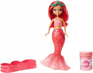 Lalka Barbie Mattel Dreamtopia - Bąbelkowe małe syrenki, czerwona (DVM97/DVN00) 1