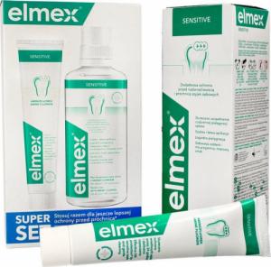 Elmex  Elmex Sensitive Kaseta - Pasta do zębów 75ml + Płyn do płukania ust 400ml 1