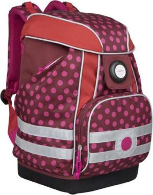Lassig Zestaw: Plecak szkolny XL ze sztywnymi plecami, 2 piórnikami, workiem i saszetką Dottie red (LSCSET1119) 8