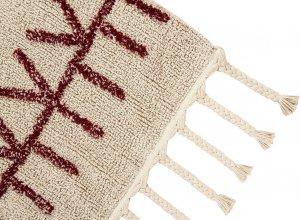 Lorena Canals Dywan bawełniany Bereber Burgundy 140 x 200 cm jeden rozmiar 3