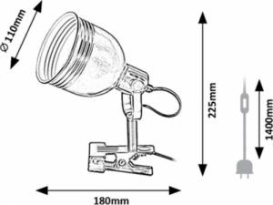 Lampka biurkowa Rabalux czarna (3092) 8