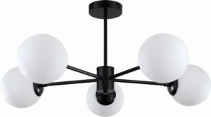 Lampa wisząca Light Prestige Salonowa czarna lampa wisząca Roma molekuły białe balls do salonu 1