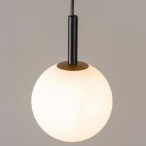 Lampa wisząca Sigma Czarna lampa wisząca Gama mleczna kula do jadalni nad stół 3