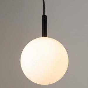 Lampa wisząca Sigma Czarna lampa wisząca Gama mleczna kula do jadalni nad stół 4