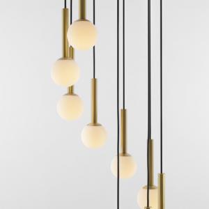 Lampa wisząca Aldex Lampa wisząca Riu kaskada 9-płomienna zwis czarny mosiądz 4