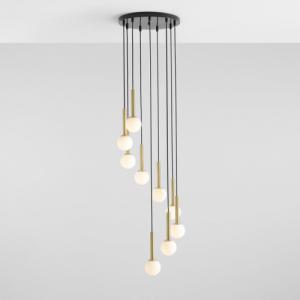 Lampa wisząca Aldex Lampa wisząca Riu kaskada 9-płomienna zwis czarny mosiądz 6