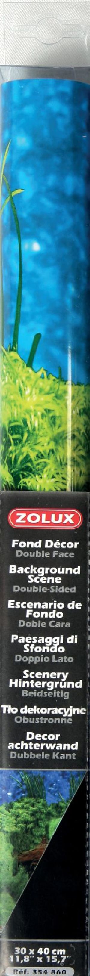 Zolux Tło akwariowe dwustronne 30 x 40 cm - korzeń/czarne 1