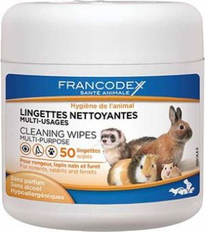 Francodex FRANCODEX Chusteczki czyszczące i odświeżające dla gryzoni 50 szt. 1