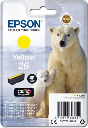 Tusz Epson Tusz C13T26144012, T261440 (yellow) 1