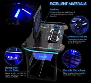 Biurko E-Blue dla gracza, podświetlenie (EGT511BKAA-IA) 10