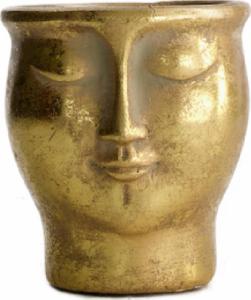 Dijk Doniczka twarz złota Vintage 11,5 cm 1