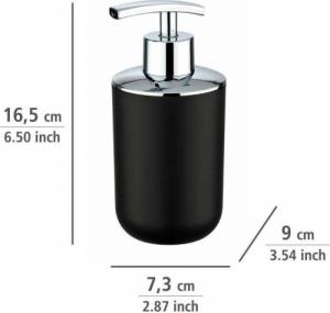 Dozownik do mydła Wenko Dyspenser Czarno-złoty Na mydło w płynie Z pompką 3