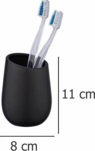 Wenko Czarny kubek na szczoteczki pędzle Do łazienki 3