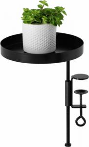 Esschert Design Kwietnik parapetowy z zaciskiem czarny M 1