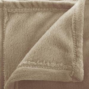 Atmosphera Beżowy koc MIĘKKI PLUSZOWY Narzuta 100% poliester 180x230 4