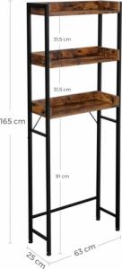 Songmics Szafka nad pralkę regał łazienkowy 63 cm 2