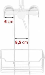 Koszyk prysznicowy Wenko Zawieszana półka na baterię prysznicową Półeczka 4