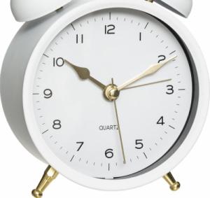 Atmosphera Zegarek do sypialni Z budzikiem Biały matowy Retro 2