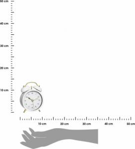 Atmosphera Zegarek do sypialni Z budzikiem Biały matowy Retro 3