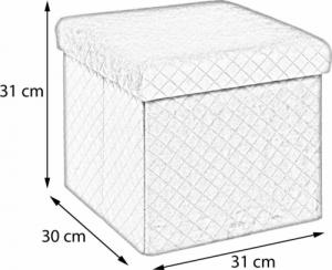 5five Pikowana pufka Podnóżek Schowek 30x31 Kuferek 3