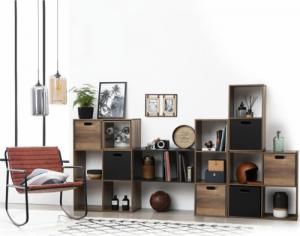 5five Drewniany stojak SZAFKA na wino Szafeczka 31x31cm 2