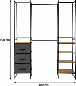 5five Praktyczna garderoba do sypialni poczekalni Regał 3