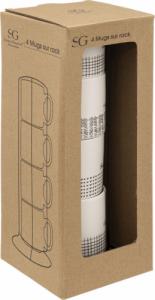 Secret de Gourmet Ceramiczne kubki BIAŁE 4x BIAŁY KUBEK Nowoczesny 2